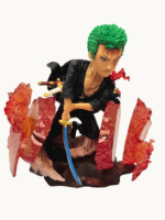 Green Swordsman Figure – Flame Slash Edition (28cm) | For Desk & Display